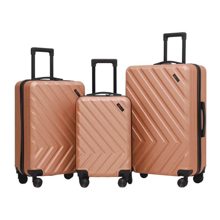Nomado Horizon 2.0 kuffertsæt i tre størrelser, guld/rosa farve